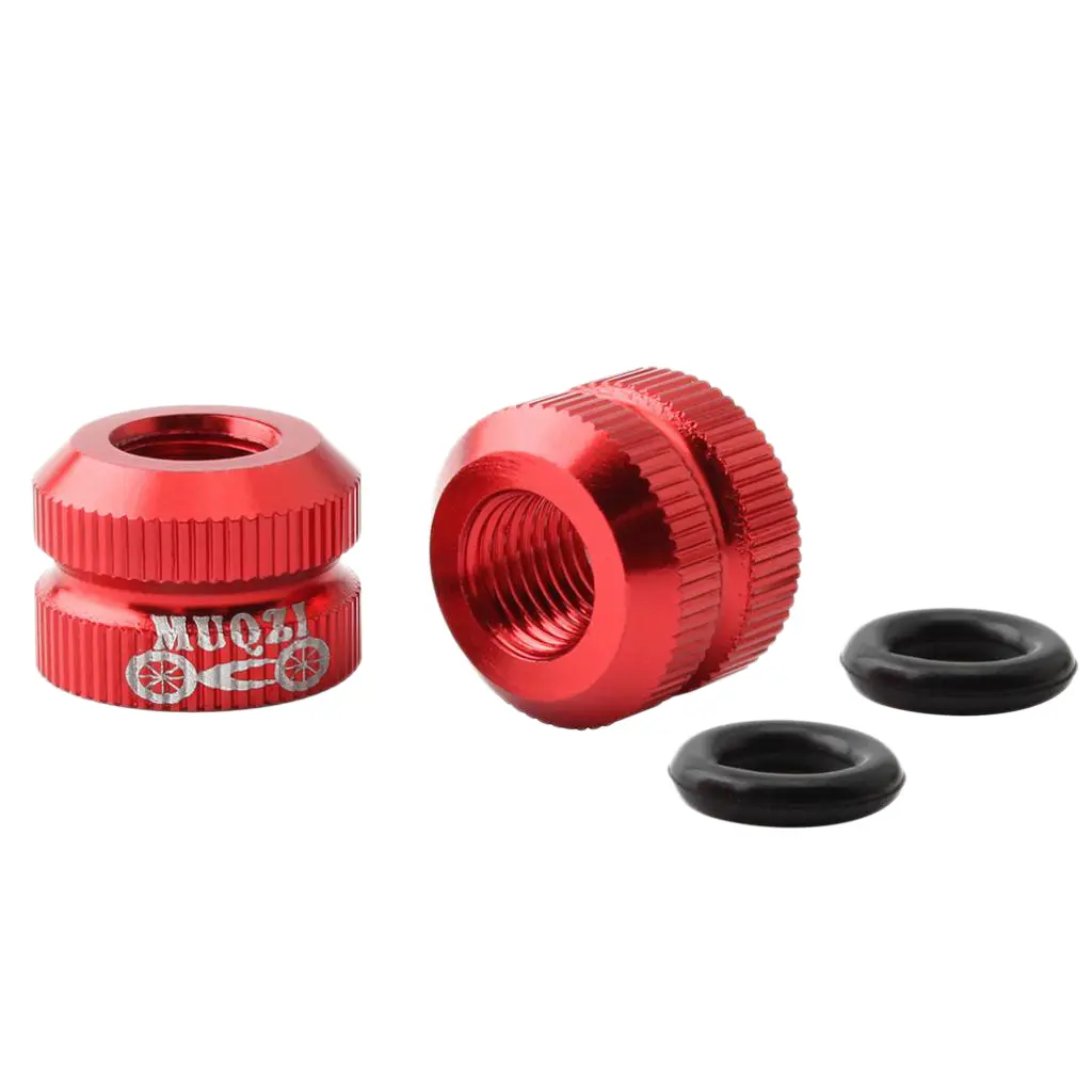 Mountain Road Bicycle Valve Nut Vacuum Tire Valve Nut Inner Tube Valve Vacuum Nozzle Method Replacement with Sealing Ring