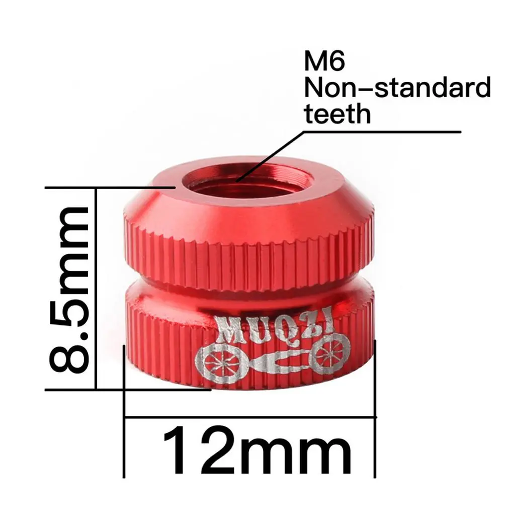 Mountain Road Bicycle Valve Nut Vacuum Tire Valve Nut Inner Tube Valve Vacuum Nozzle Method Replacement with Sealing Ring