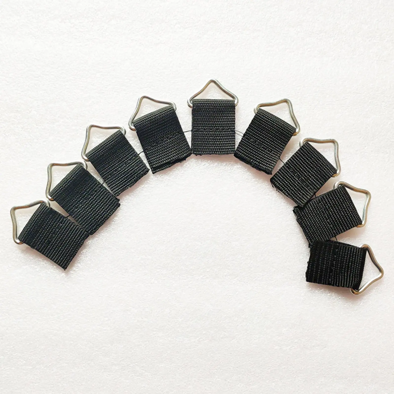 10Pcs Triangle Buckle Accessories Spring Buckles Repair Kit with Strap Triangle