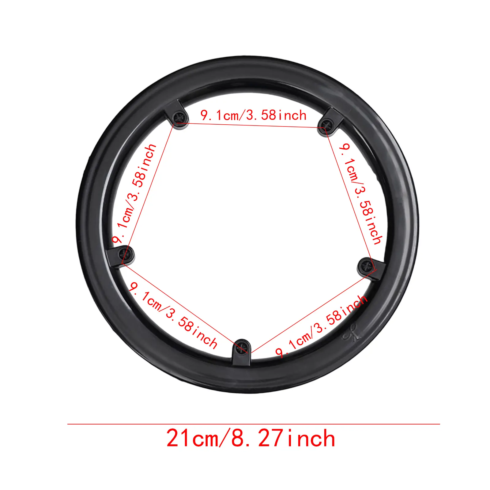 Universal Bike Chain Guard Easy to Install 5 Holes Sprocket Cover for Bicycle BMX Mountain Bike Durable Plastic Chain Protector