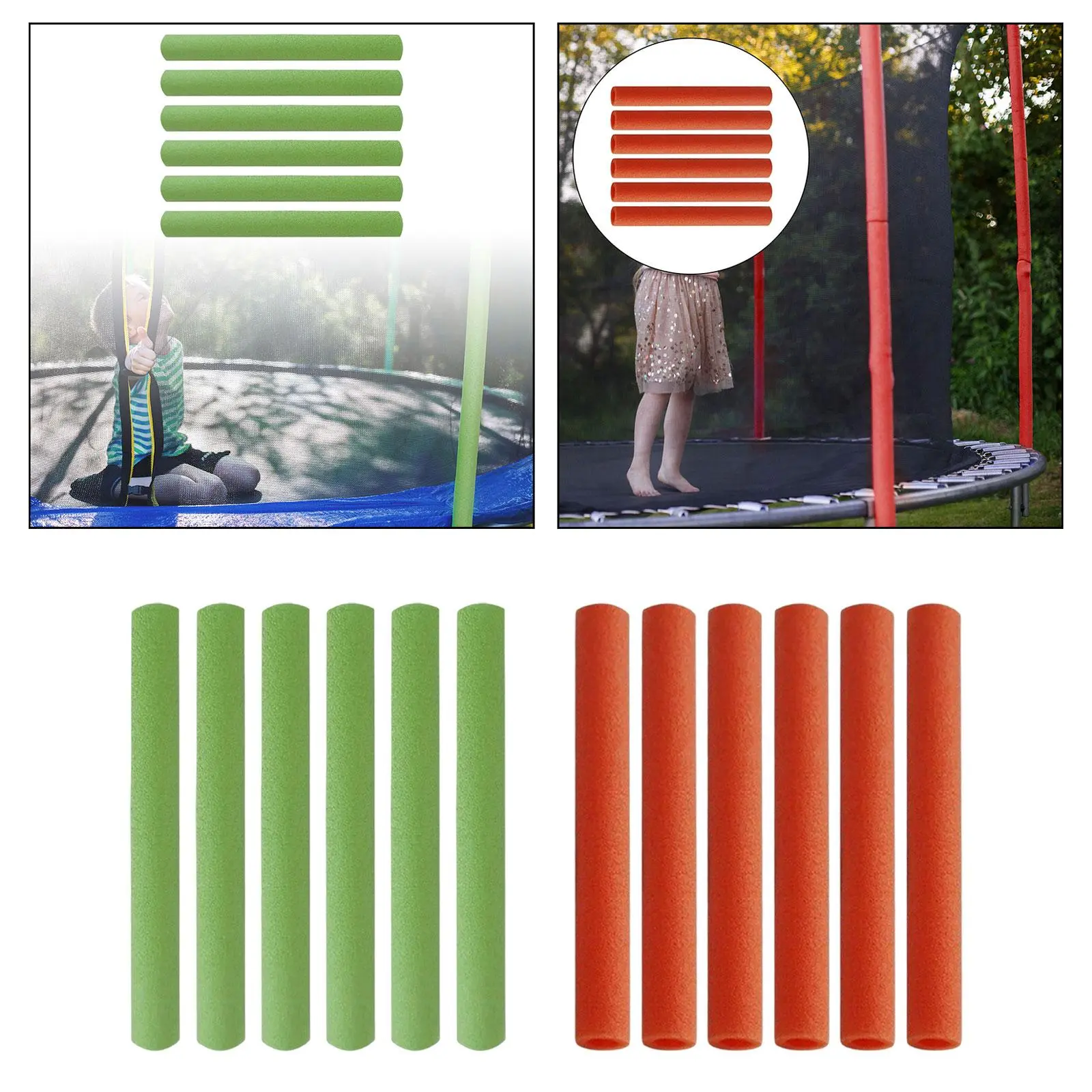 6pcs Foam Trampoline Pole Covers Padding for Trampoline Foam Poles Replacement