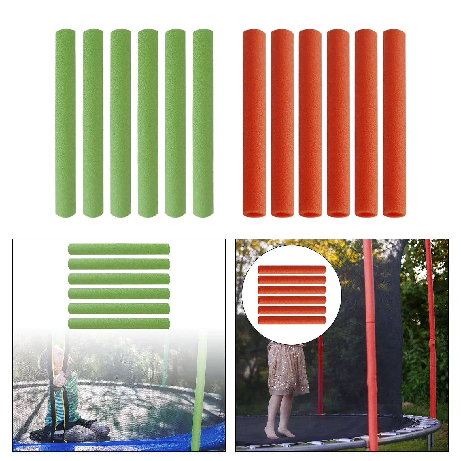 6pcs Foam Trampoline Pole Covers Padding for Trampoline Foam Poles Replacement