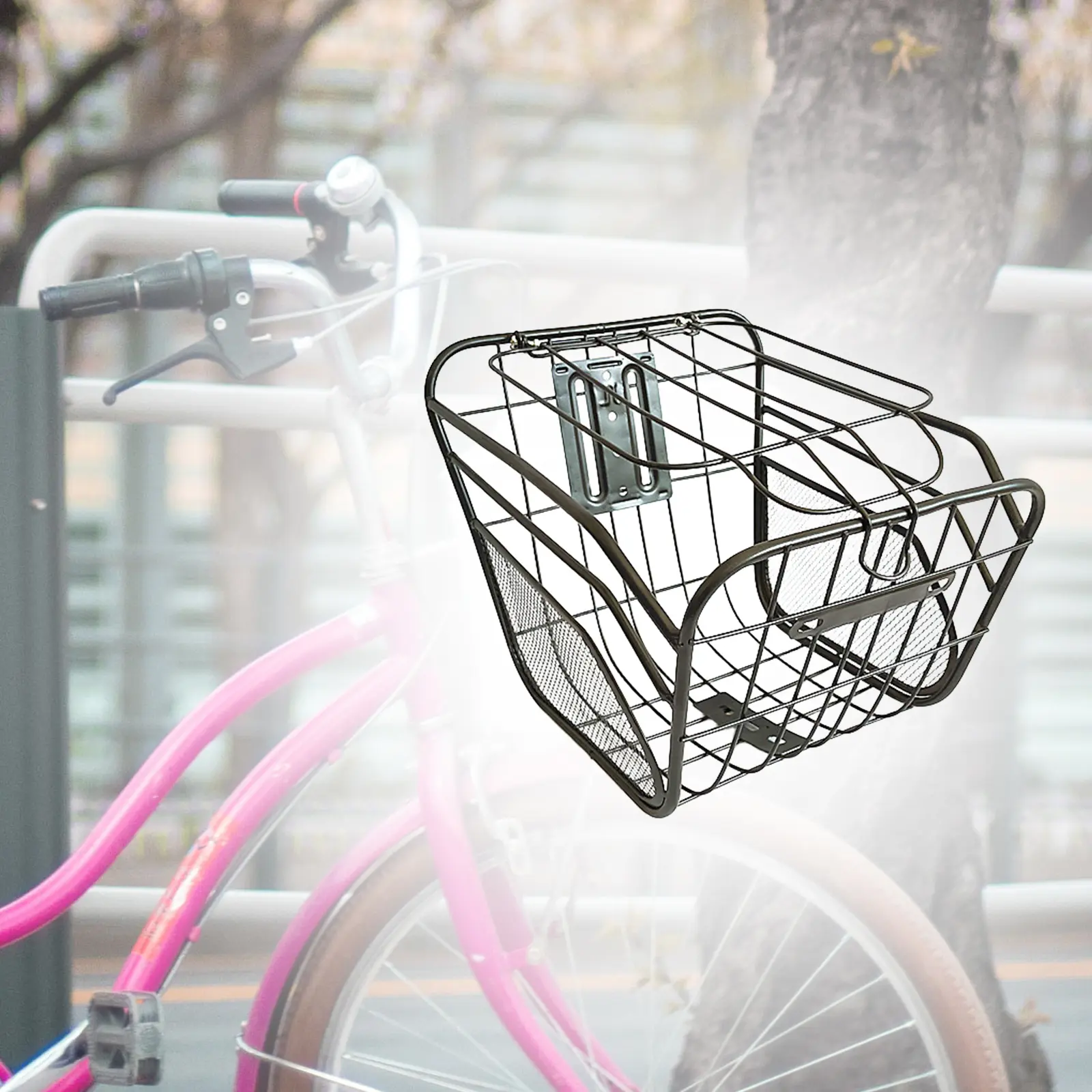 Front and Rear Electric Bike Basket Durable Bicycle Basket for Beach Outdoor Commuting & Shopping Mountain Bikes City Bikes