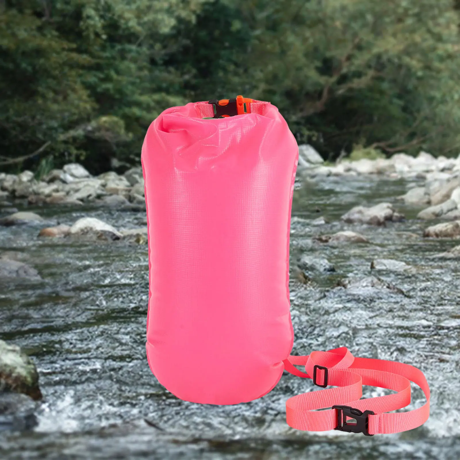 Swim Buoy Float PVC Equipment Bag Snorkelers Outdoor Rafting Double Airbag Storage Bag Portable Drifting Large Capacity Airbag
