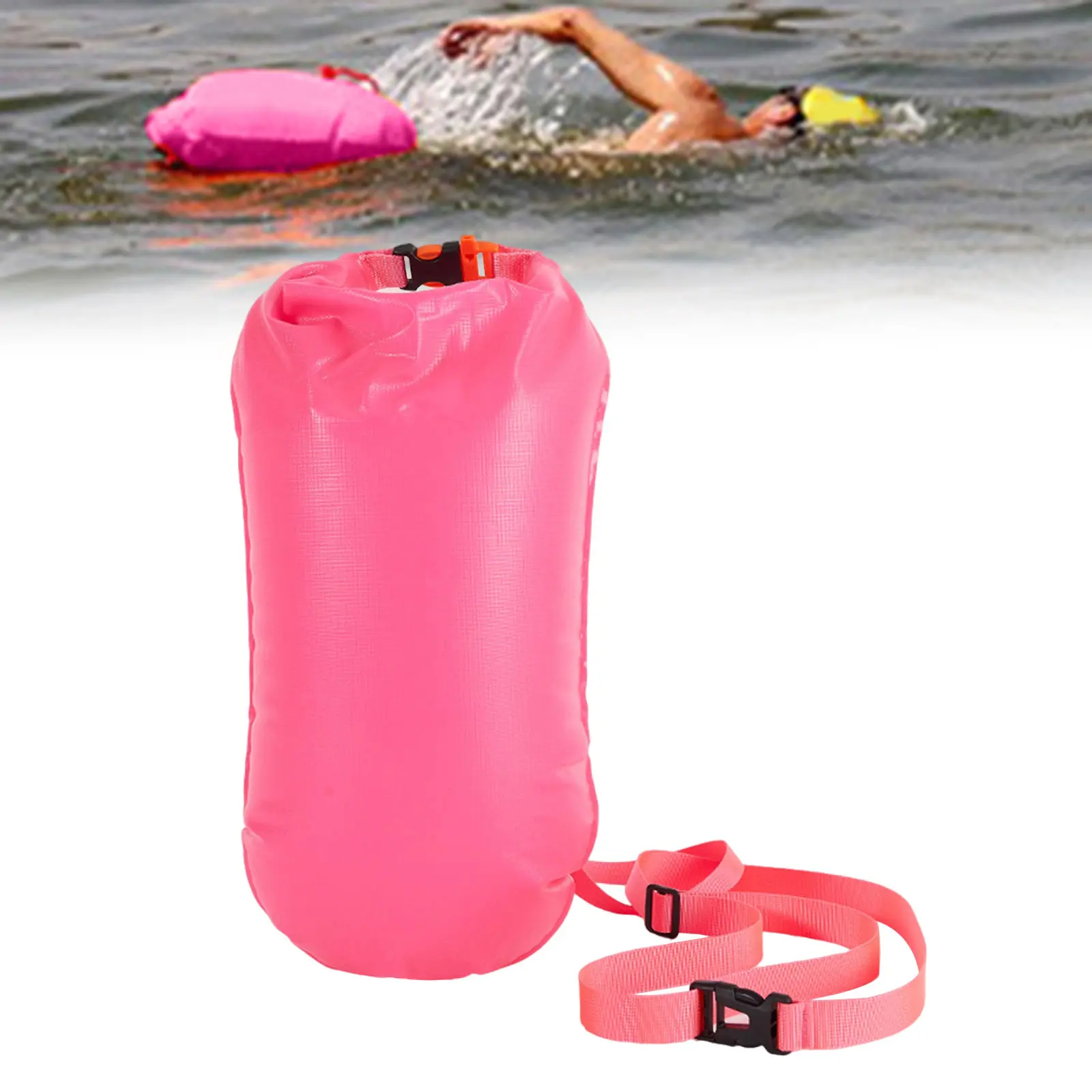 Swim Buoy Float PVC Equipment Bag Snorkelers Outdoor Rafting Double Airbag Storage Bag Portable Drifting Large Capacity Airbag