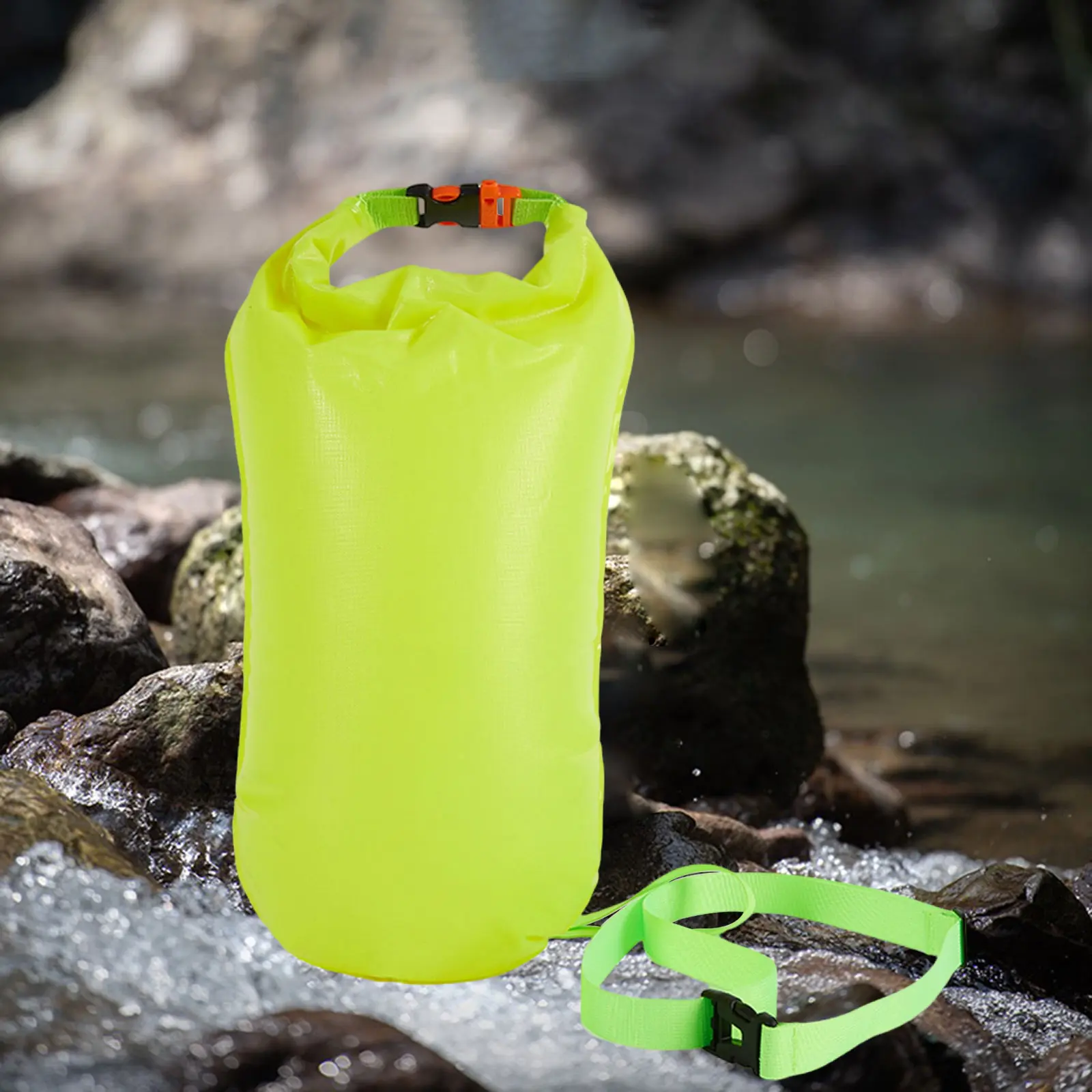 Swim Buoy Float PVC Equipment Bag Snorkelers Outdoor Rafting Double Airbag Storage Bag Portable Drifting Large Capacity Airbag