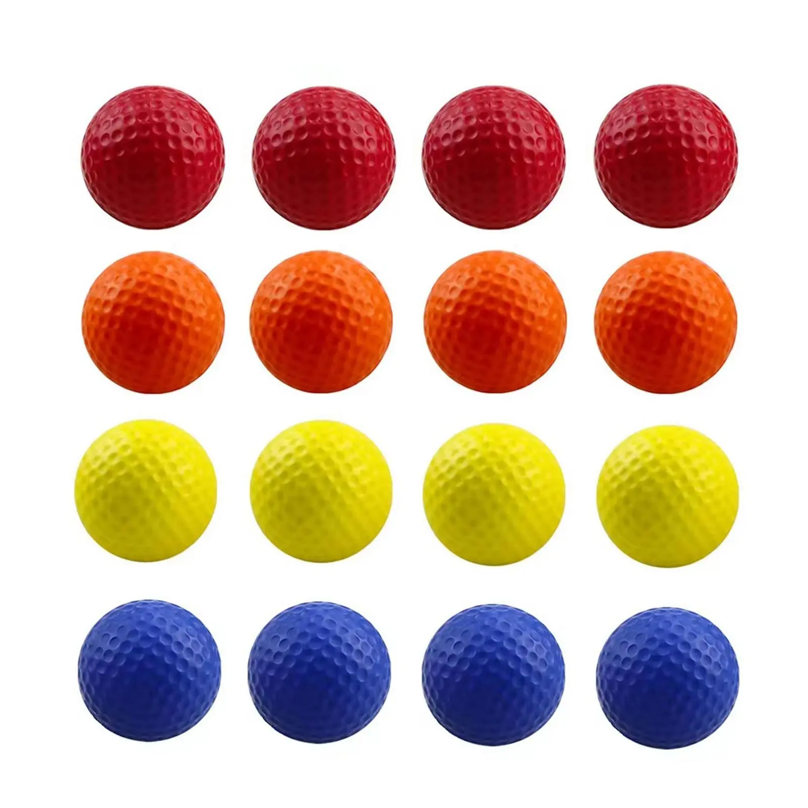 16Pcs Multi Colors PU Foam Golf Training Balls with Limited Flight Accessories Lightweight 42mm Soft