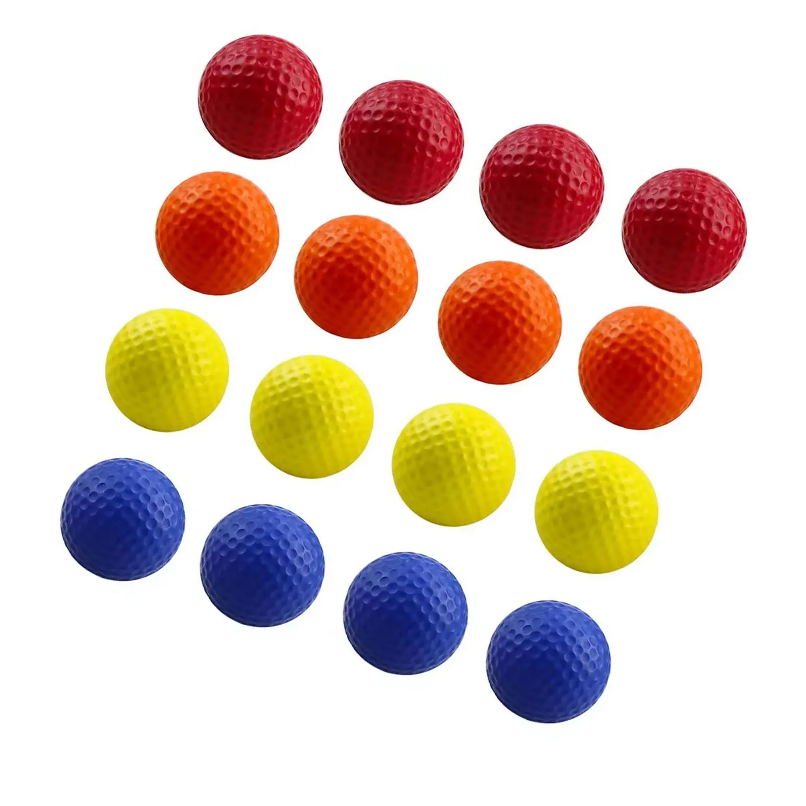 16Pcs Multi Colors PU Foam Golf Training Balls with Limited Flight Accessories Lightweight 42mm Soft