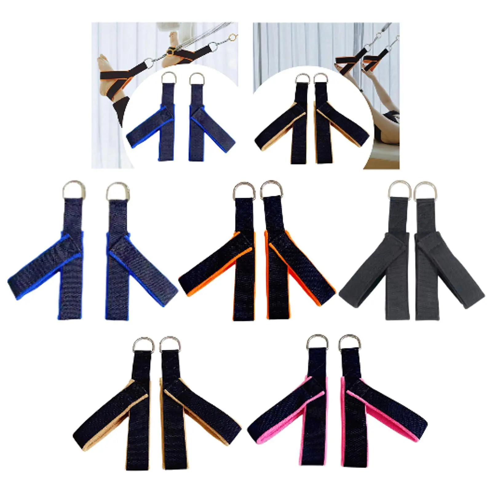 Set of 2 Fitness Straps, Reformer Straps And Footstraps for Home Use
