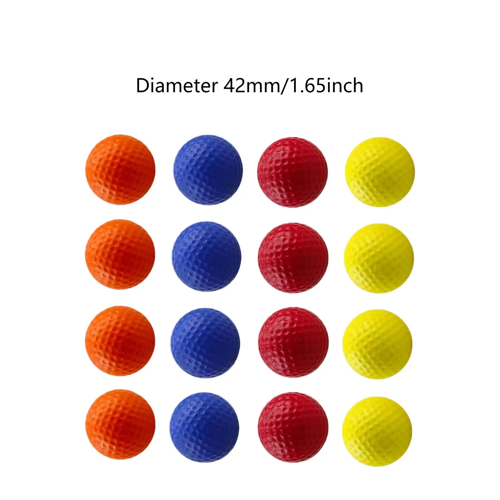 16Pcs Multi Colors PU Foam Golf Training Balls with Limited Flight Accessories Lightweight 42mm Soft