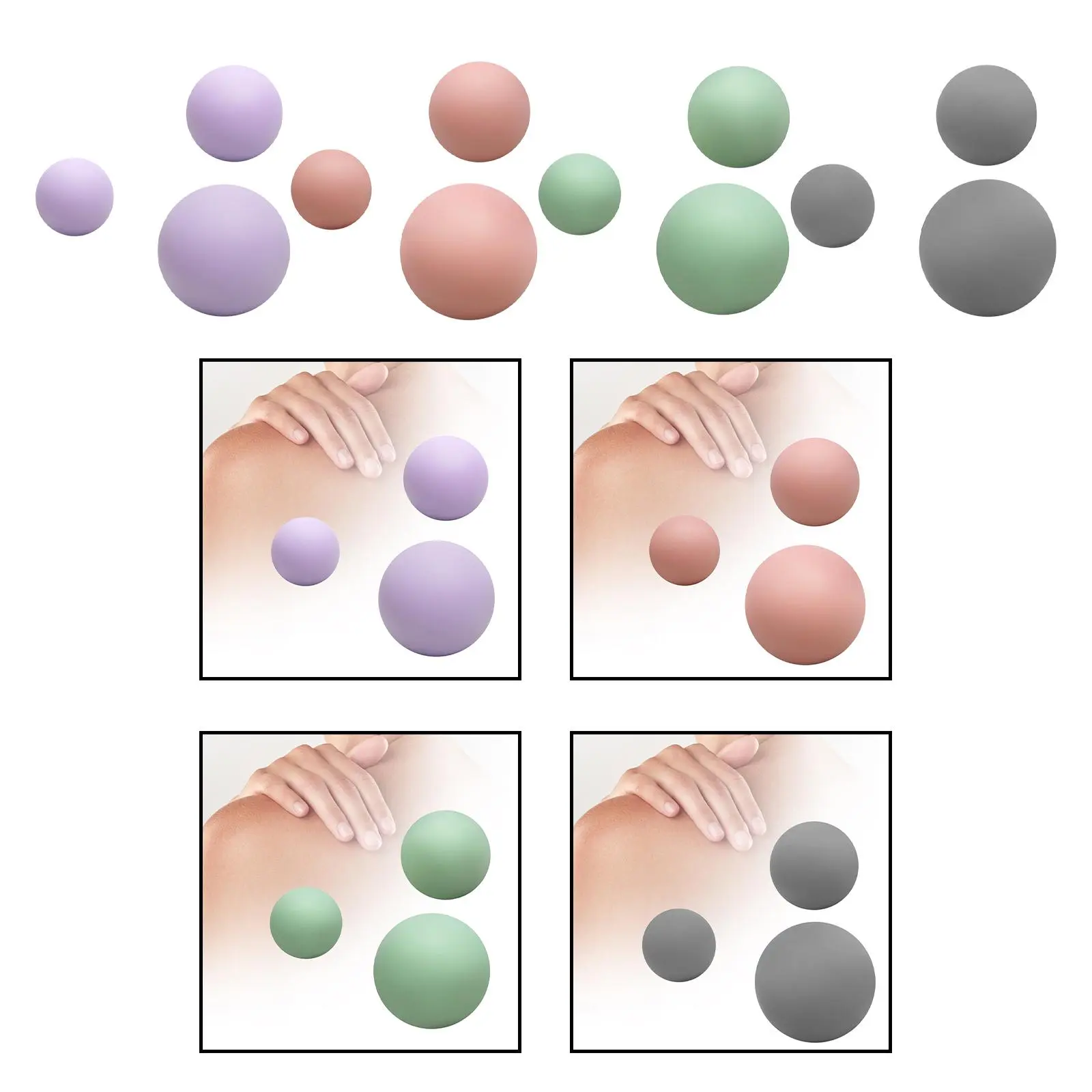 3 Pieces Massage Balls Deep Tissue Massage Balls for Exercise Women Fitness