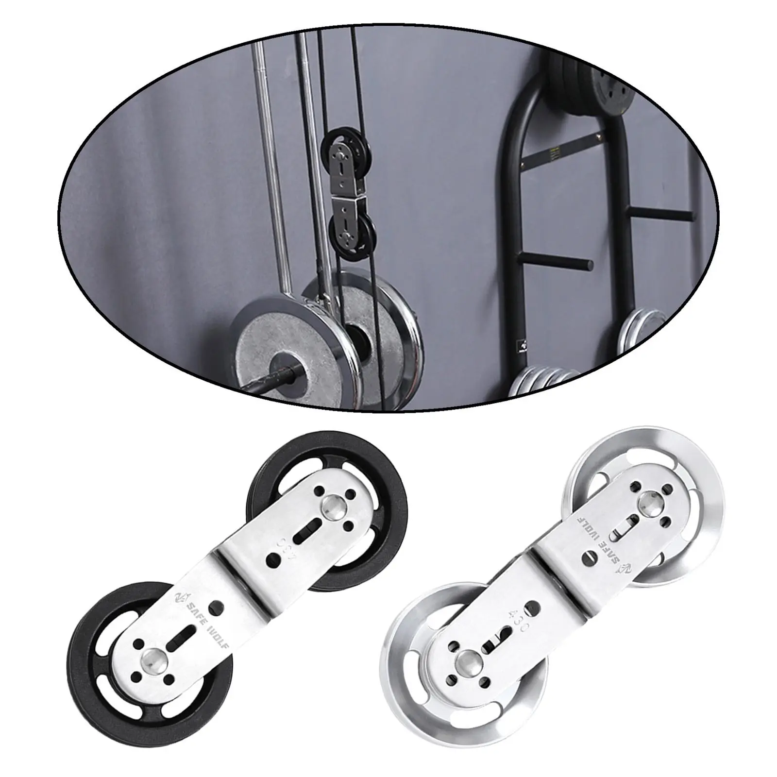 Weight Gym Cable Machine Double Pulley Wheel Shoulder Workout Fitness