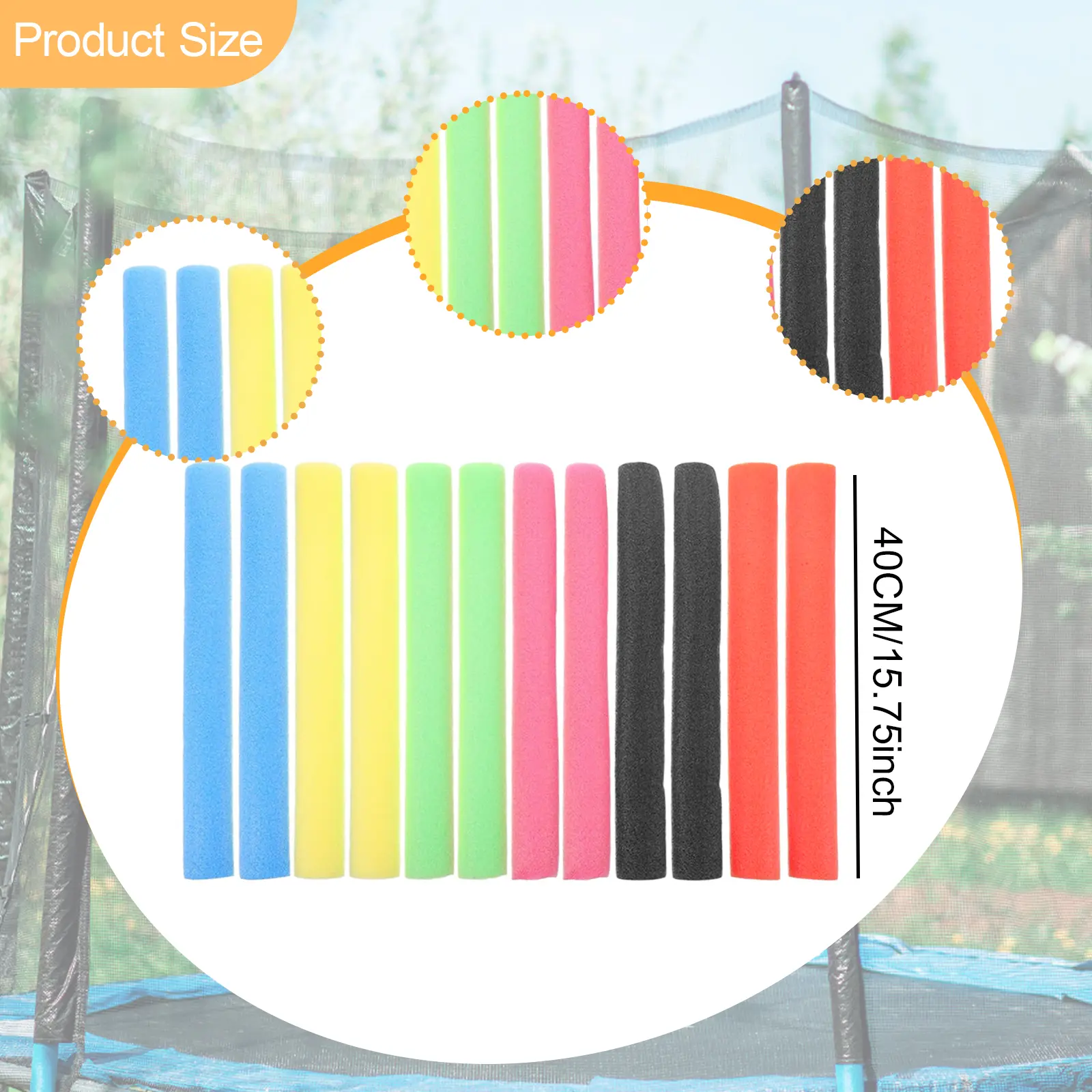 Trampoline Pole Foam Sleeves Soft Protective Covers for Pipe Tubing, Kids Trampoline Accessories Safety Padding for Spring Poles