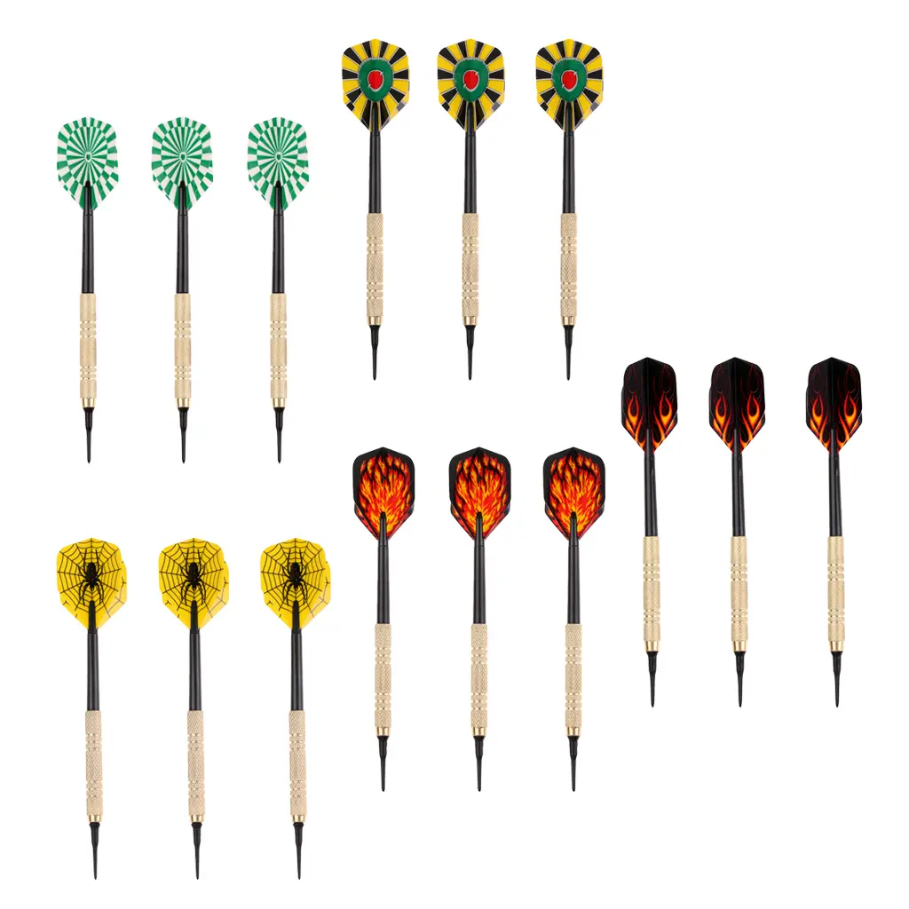 Portable Double-sided Dart Board Bulls-Eye Game with 6 Brass Darts for Club Pub Professional Safety Magnetic Dart Board Gift