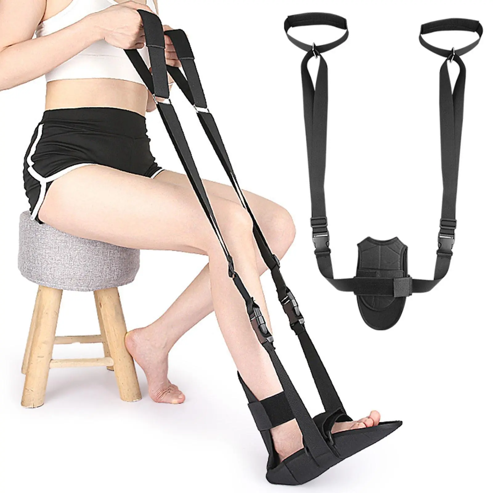 Foot and Calf Stretcher Portable Leg Stretch Strap for Legs Home Gym Workout