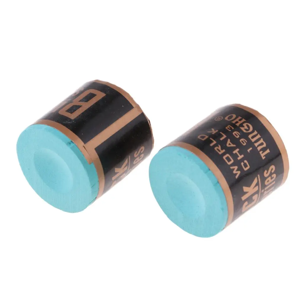 2pcs Calcium Carbonate Blocks Per Box Pro Pool Billiards Snooker Cue Tips Chalk Stick Accessories 24mm