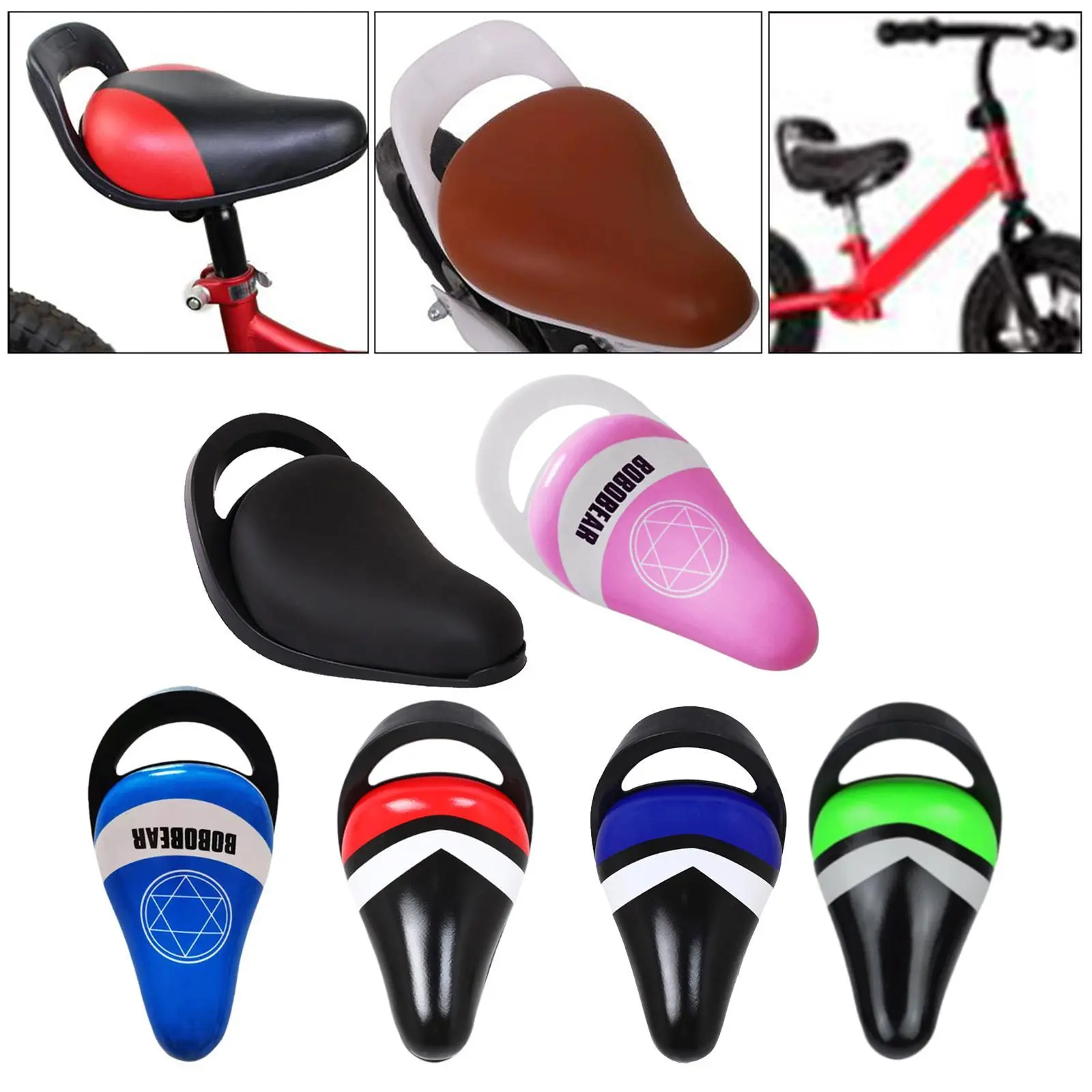 Children Bicycle Seat Nonslip for Boys and Girls Soft Kids Balance Bike Seat for Riding Biking Bicycling Outdoor Accessory