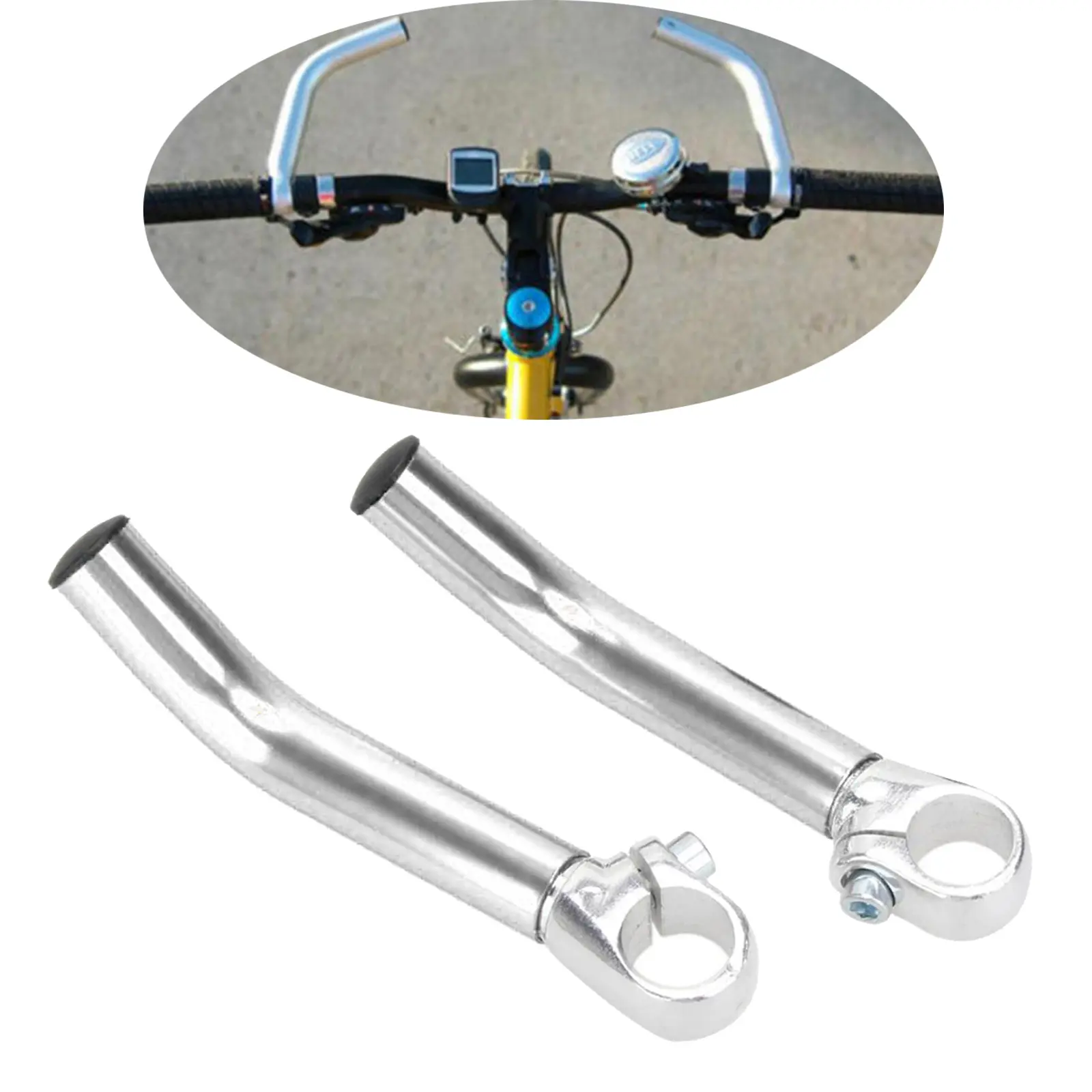 Road Mountain Bike Bicycle Aero Rest Handle Bar Clip On Bars Lightweight Non-slip Cycling Bicycle Resting Bars Handle Extender
