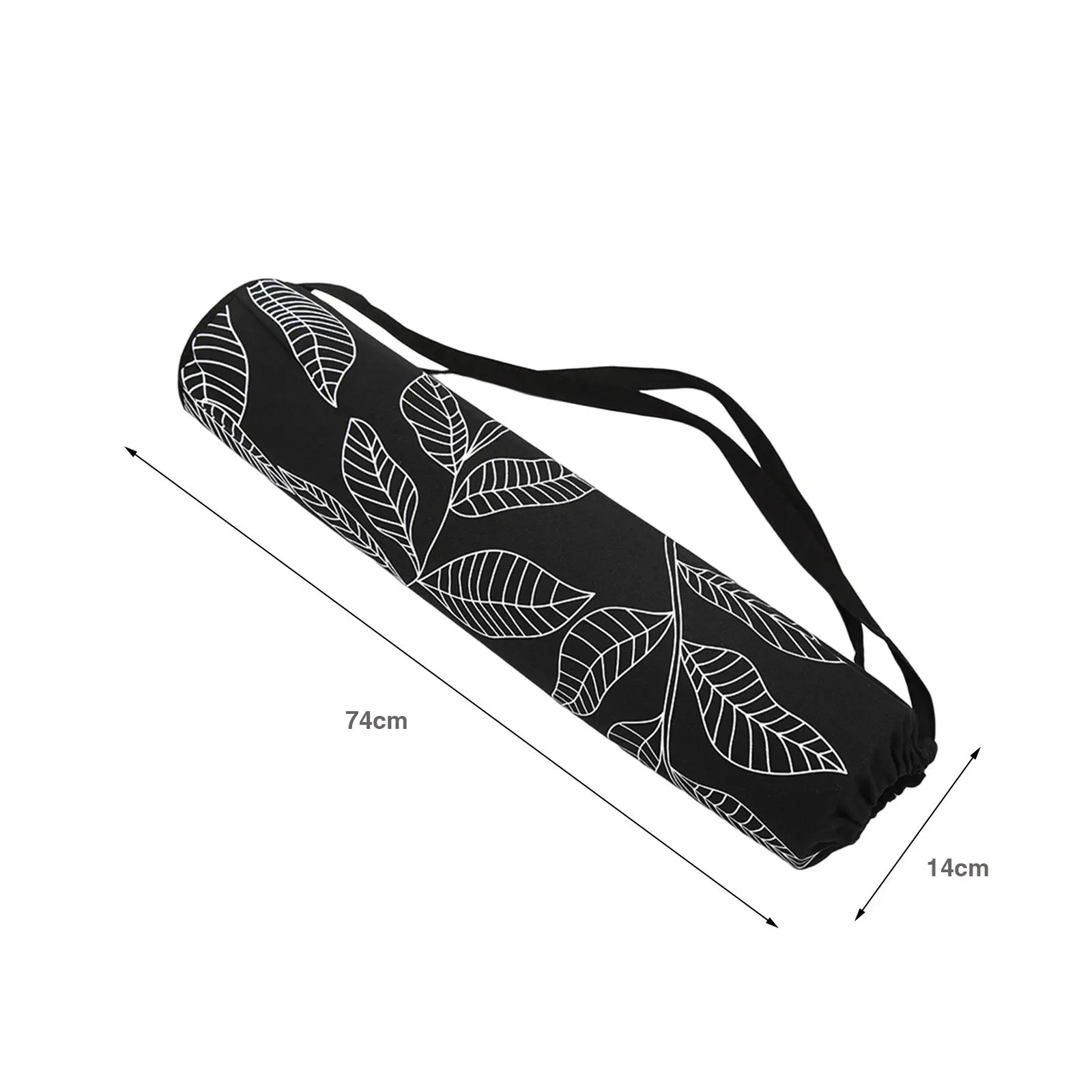 Canvas Yoga Mat Bag Gym Bag 74cmx14cm for Outdoor Activities with Strap