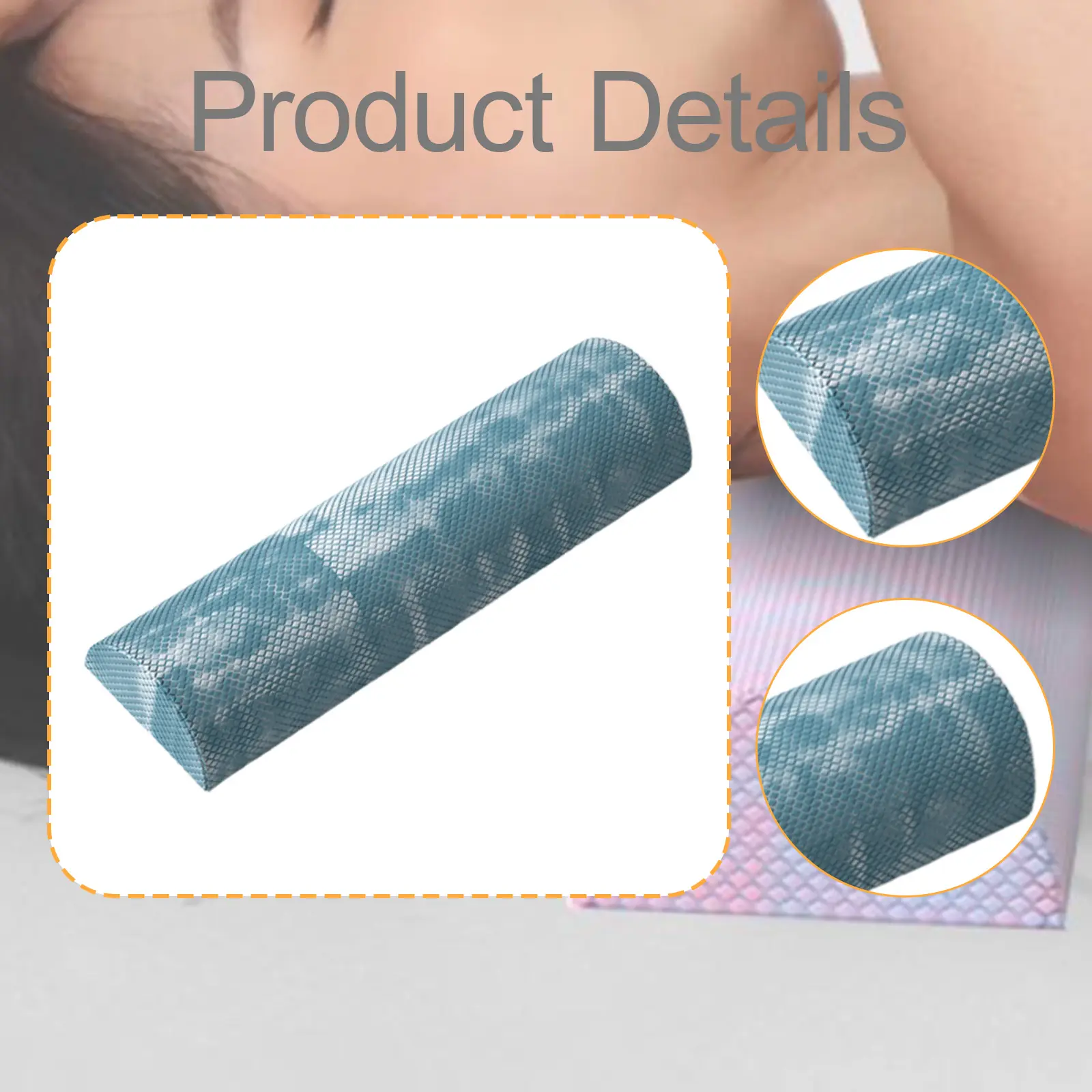 EVA Half Round Foam Roller AntiSlip Balance Training Fitness Pilates Axis Lumbar Spine Reliever Rehabilitation Spine Orthotics