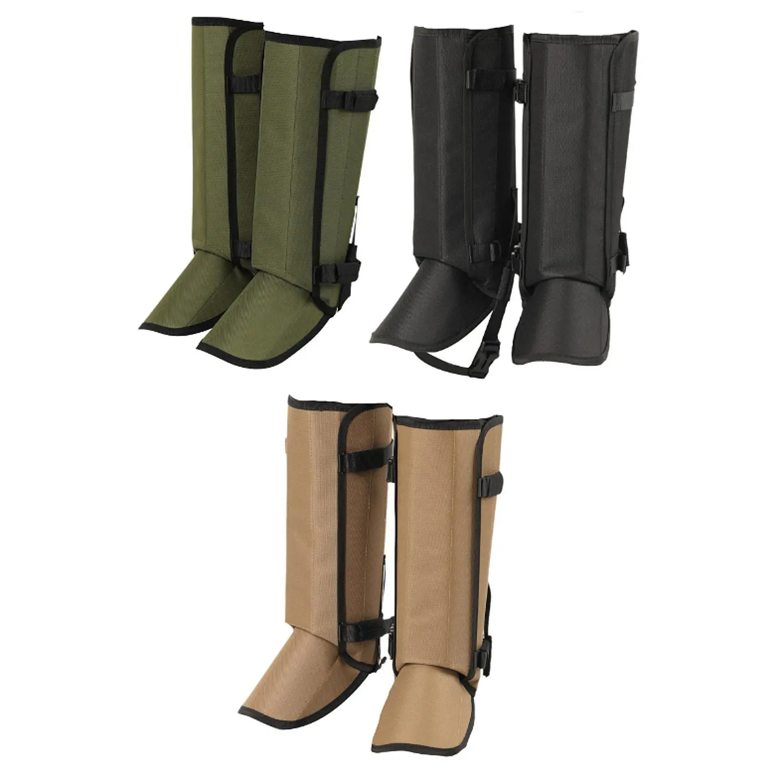 2x Leg Gaiters Tear Resistant Adjustable Drawstring Portable Waterproof Boot Gaiters for Climbing Skiing Camping Outdoor Travel