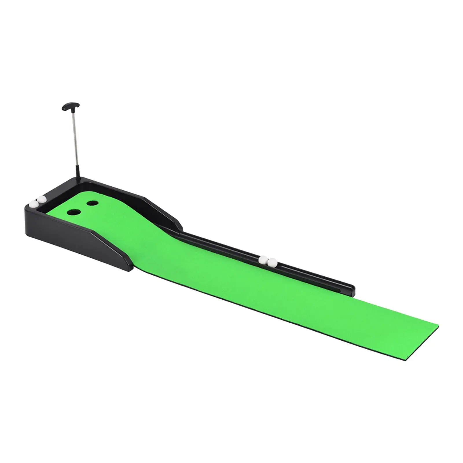 Putting Mat with Ball Return Practical Portable Anti Slip Golf Putting Mat Outdoor for Amateurs Gift Golfer Game Equipment