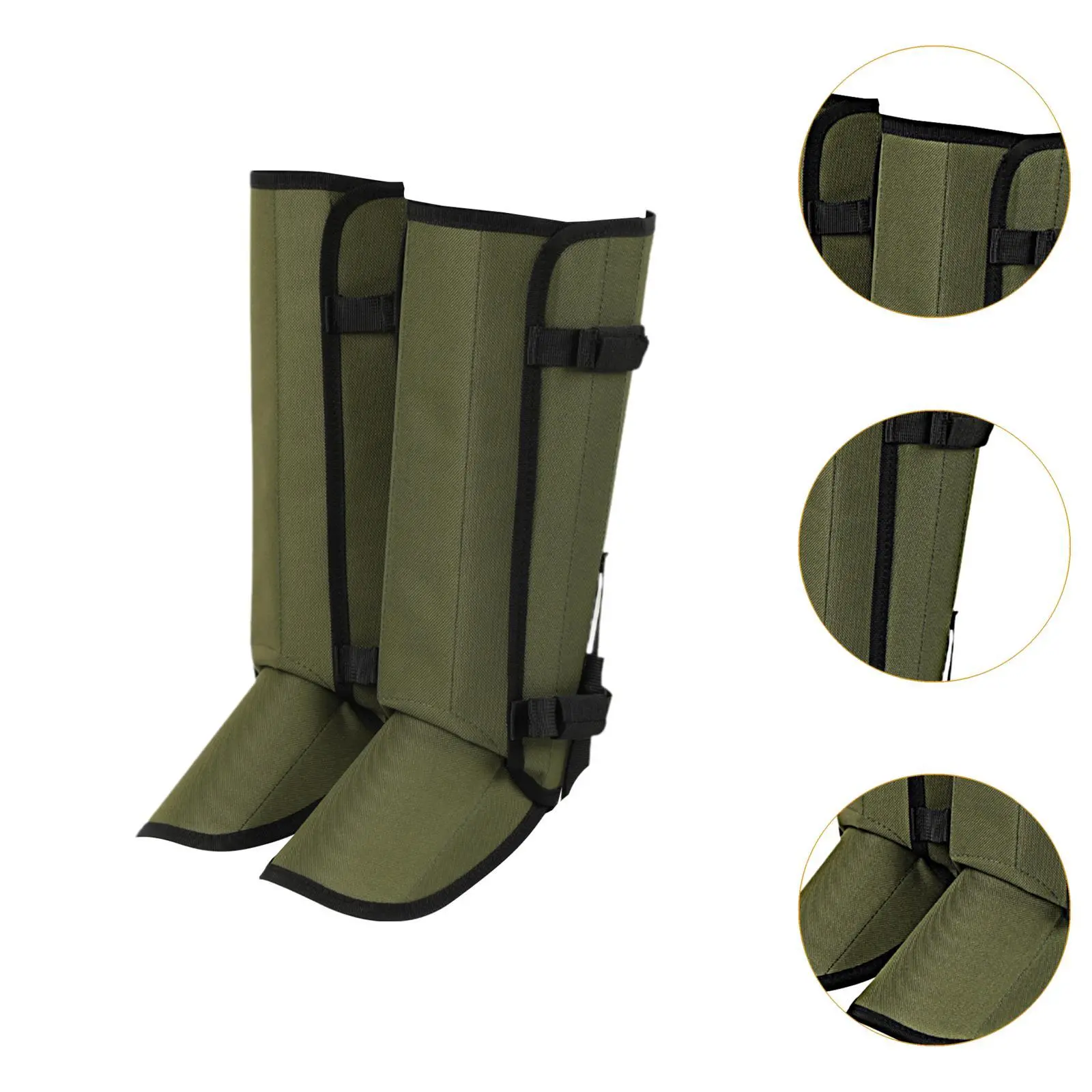 2x Leg Gaiters Tear Resistant Adjustable Drawstring Portable Waterproof Boot Gaiters for Climbing Skiing Camping Outdoor Travel