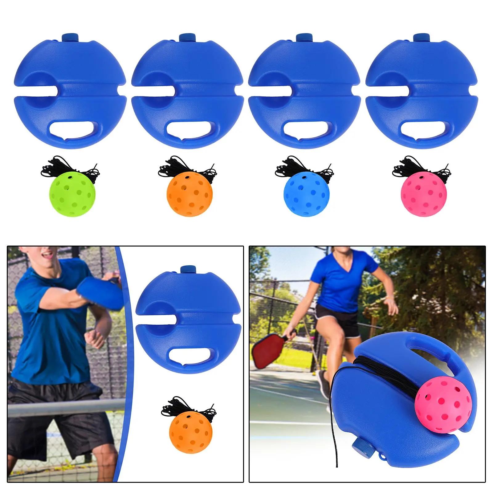 Pickleball Trainer with 40 Holes Pickleball Ball Partner Sparring Device Pickleball Accessories for Sport Single Player Kids