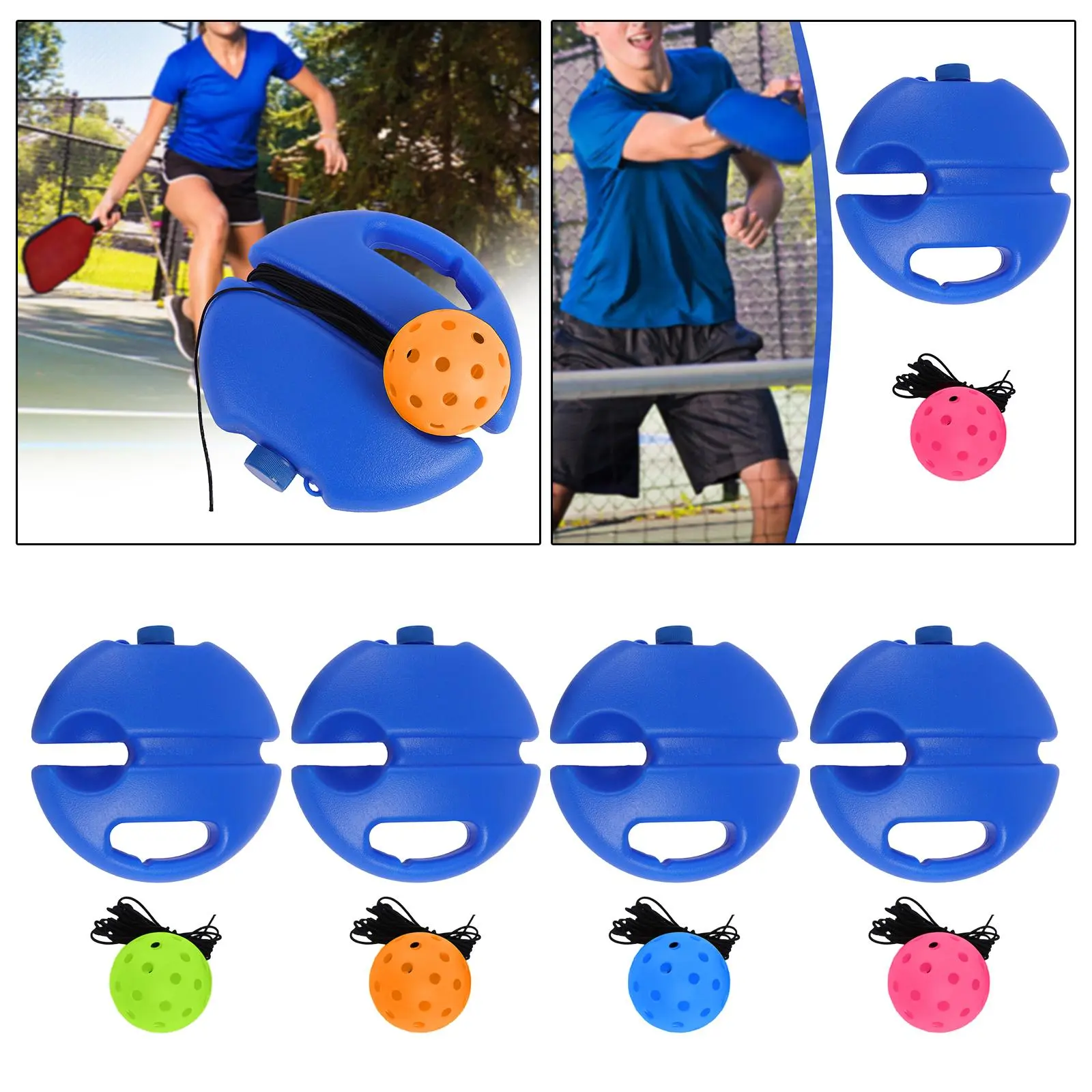 Pickleball Trainer with 40 Holes Pickleball Ball Partner Sparring Device Pickleball Accessories for Sport Single Player Kids