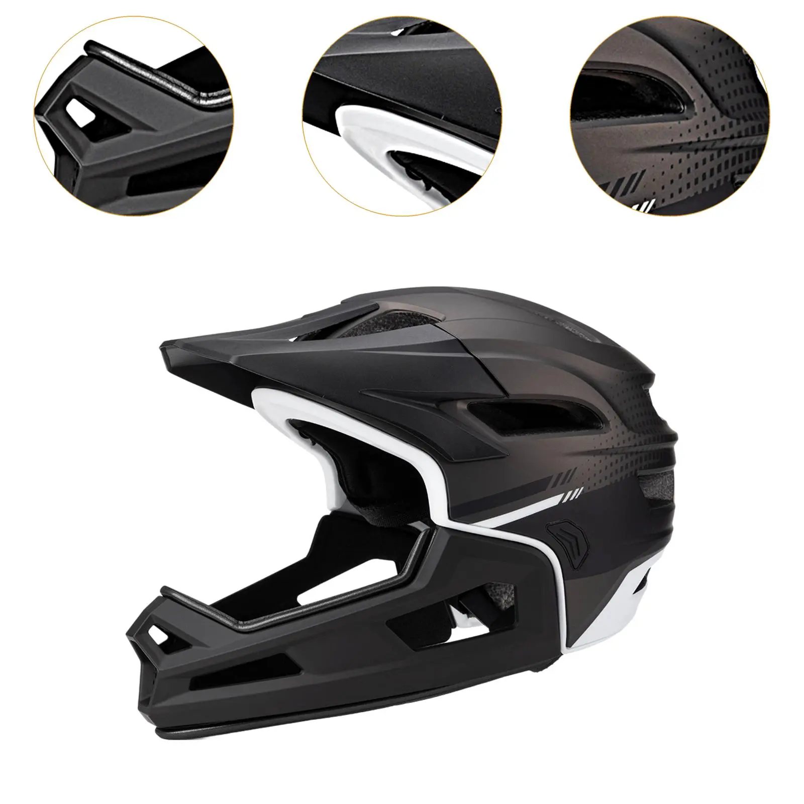 Universal Full Face Bike Helmet Adjustable Helmet Lightweight EPS Foam Protection for Cycling Skateboarding Scooter Ventilated