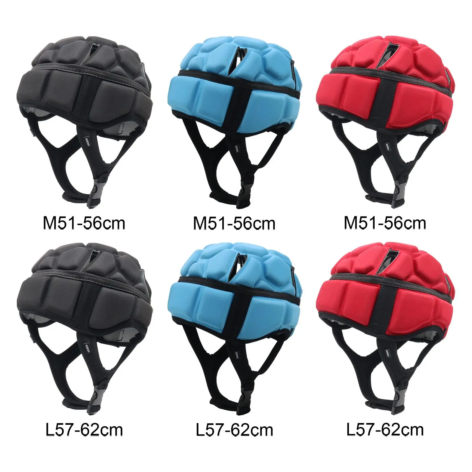 Adjustable Rugby Helmet Football EVA Padded Soft Headguard Head Protector