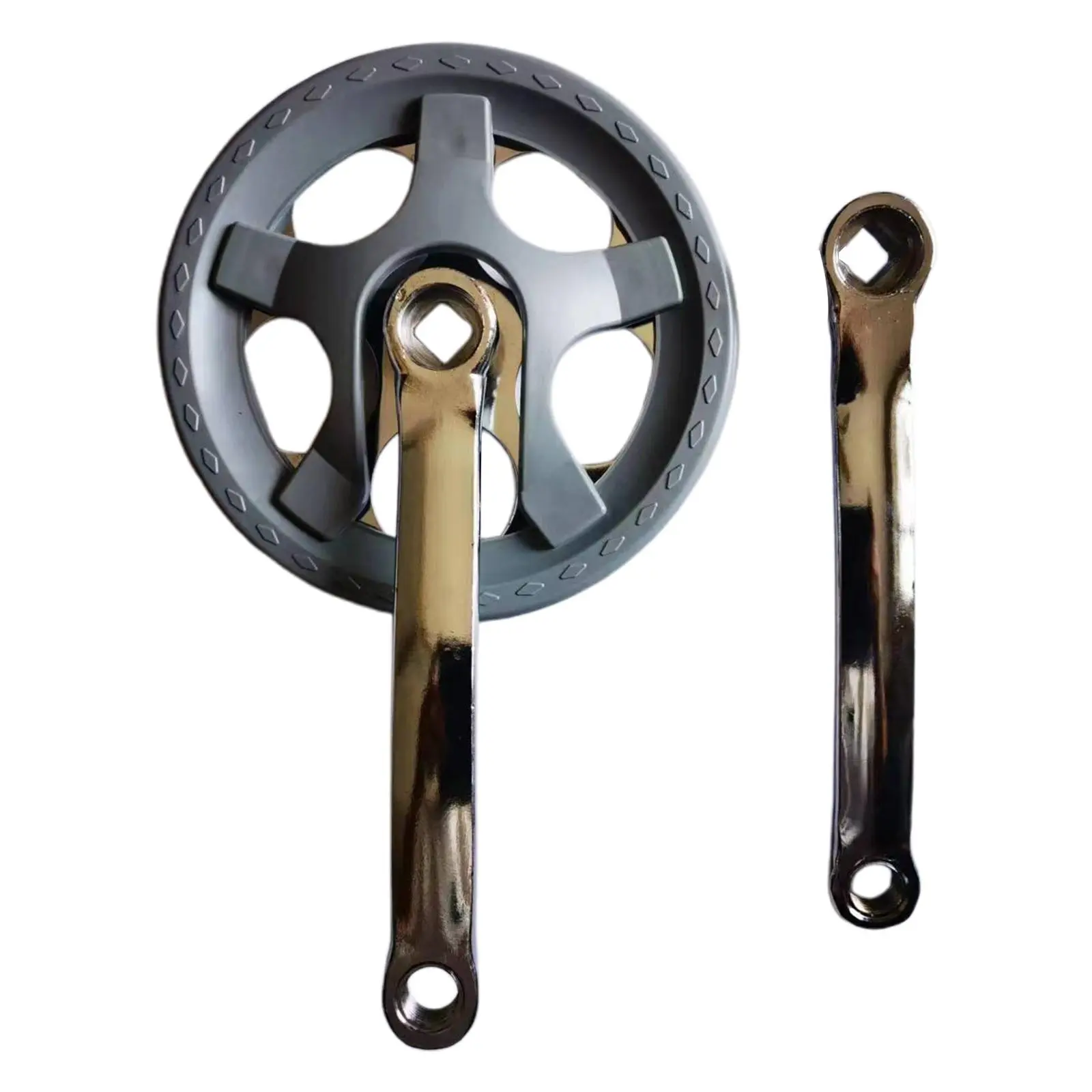 Bike Crankset 36T Easy Installation 165mm Crank Set Sturdy for Folding Bicycle Riding Single Speed City Folding Bicycle Crankset
