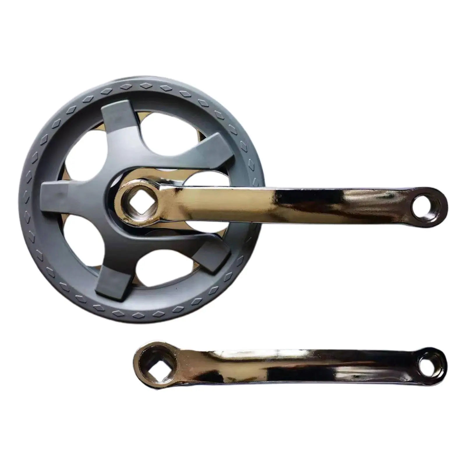 Bike Crankset 36T Easy Installation 165mm Crank Set Sturdy for Folding Bicycle Riding Single Speed City Folding Bicycle Crankset