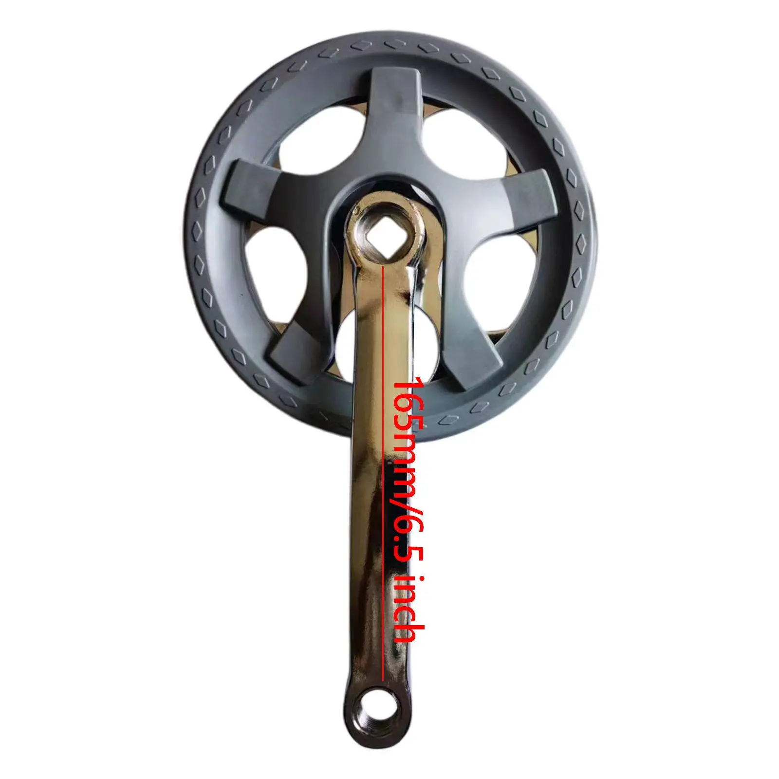Bike Crankset 36T Easy Installation 165mm Crank Set Sturdy for Folding Bicycle Riding Single Speed City Folding Bicycle Crankset