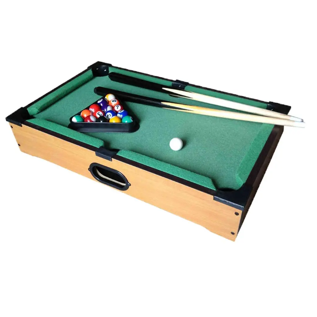 Mini Billiard Table, Indoor Pool Game Table, with Ball, Chalk and Triangle, Great Gift for Boys and Girls