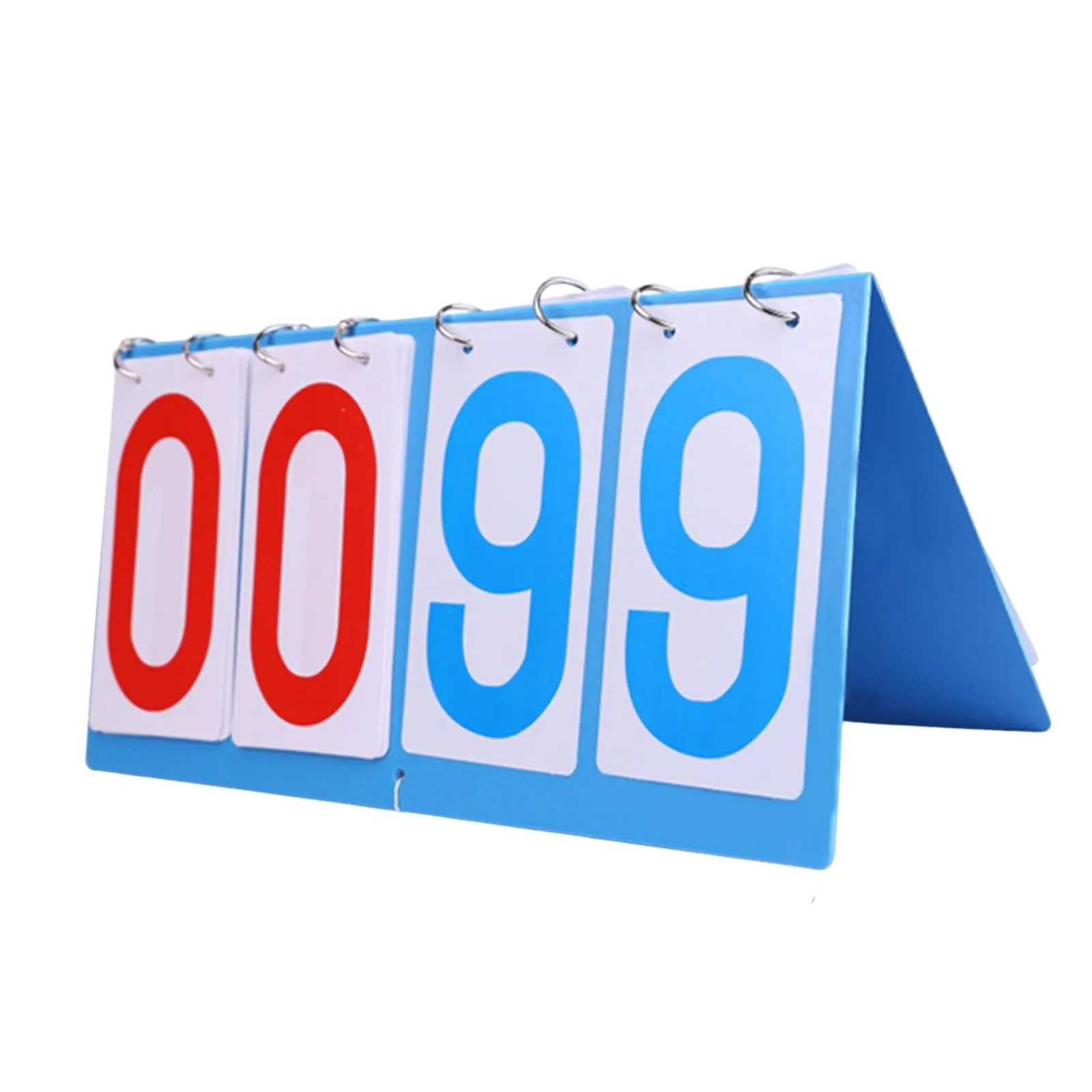 4 digits Portable Table Top Scoreboard Folding Sport Scoreboard Multi Sports Score Turn 00-99 for Baseball Competitive Sports
