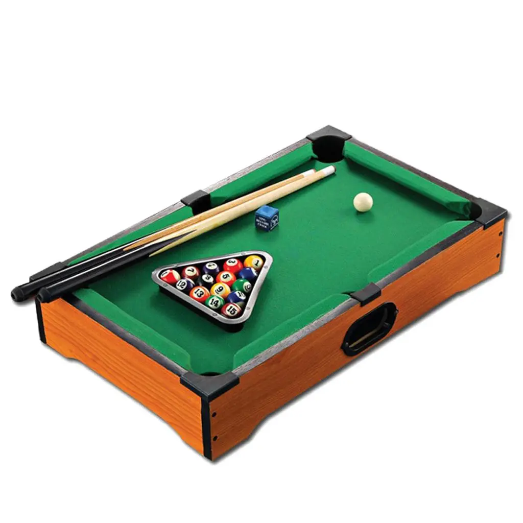 Mini Billiard Table, Indoor Pool Game Table, with Ball, Chalk and Triangle, Great Gift for Boys and Girls