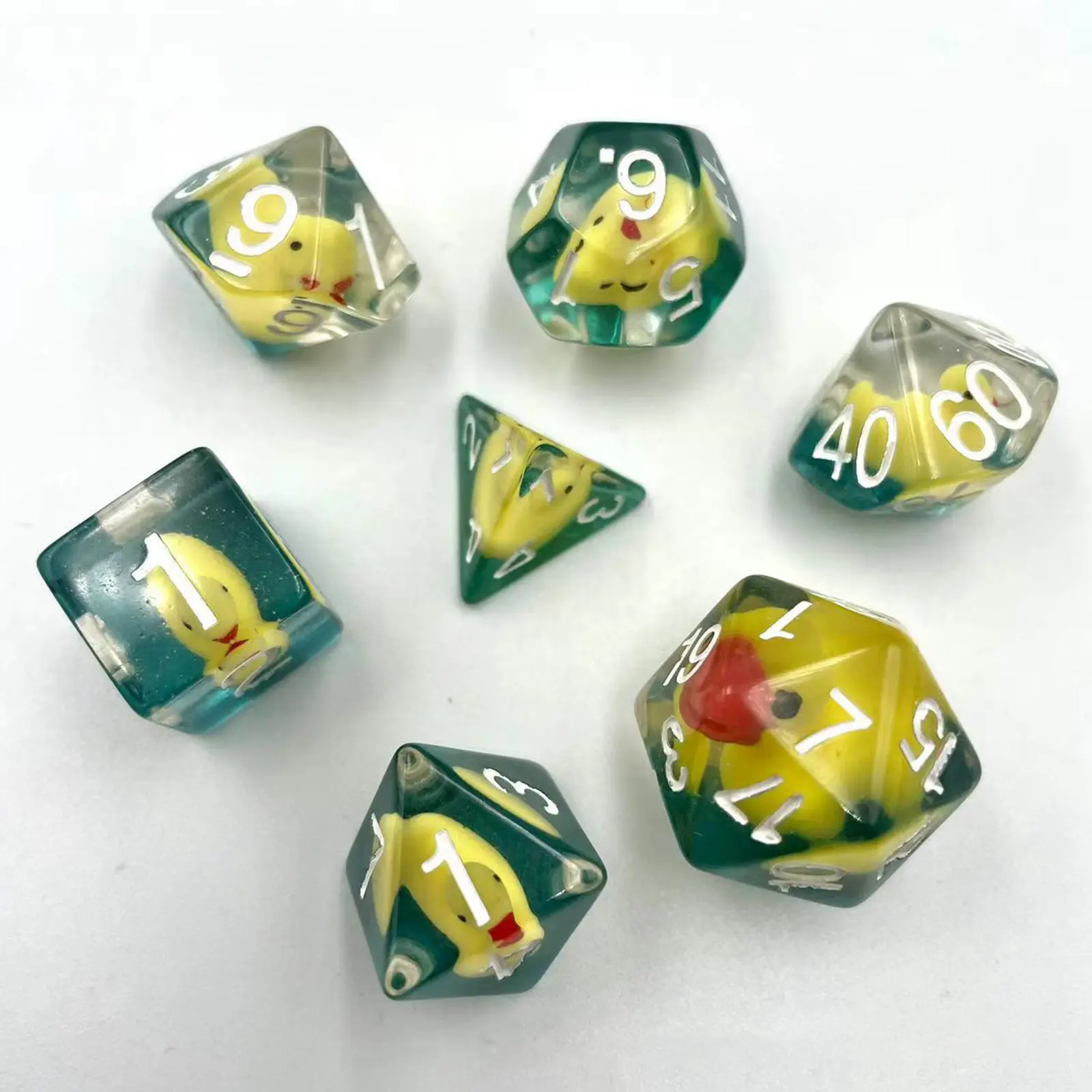 Multi sided Dices Acrylic Dices Casino Game d8 d10 d12 d20 7 Die Polyhedral Dices Set Polyhedral Dices Set Math Teaching Tool
