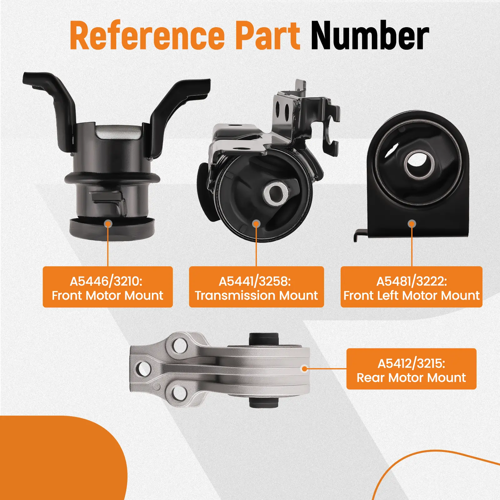 4Pcs Motor & Trans Mount Set for Ford Escape 3.0L 2005-2012 A5446 A5481 A5412  MK5412 MK5441 MK5481