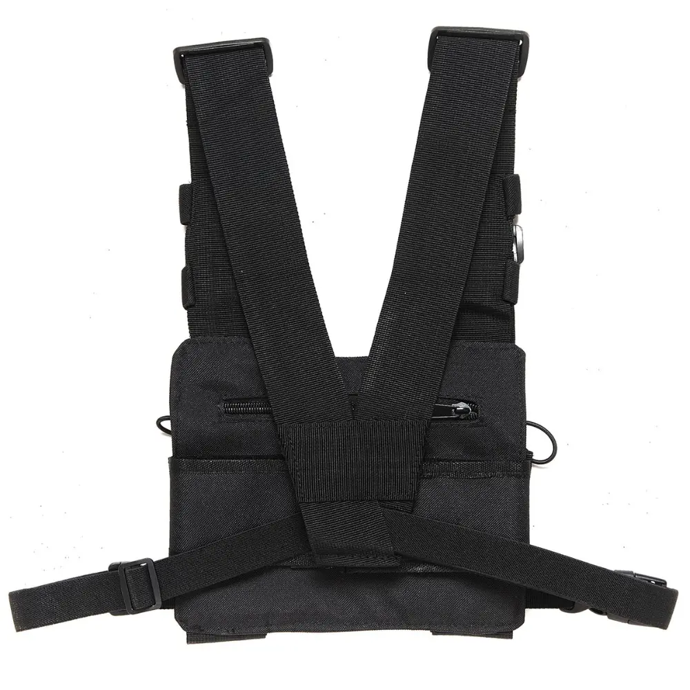 Nylon Two Way Radio Pouch Chest Front Pack Pocket Walkie Talkie Harness Vest Bag Holder Carry Case for Baofeng UV-5R UV-82 Radio