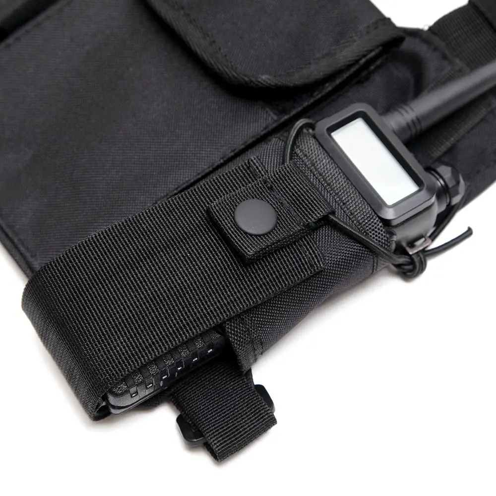 Nylon Two Way Radio Pouch Chest Front Pack Pocket Walkie Talkie Harness Vest Bag Holder Carry Case for Baofeng UV-5R UV-82 Radio
