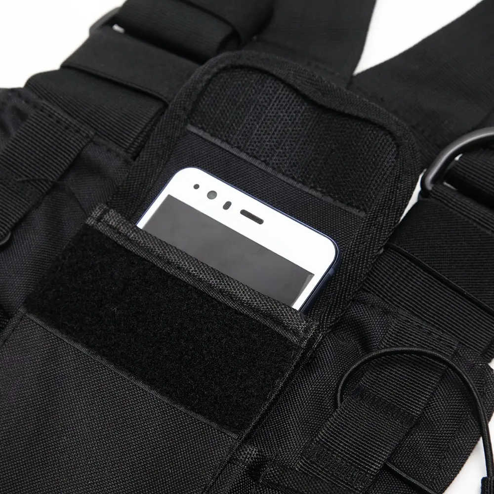 Nylon Two Way Radio Pouch Chest Front Pack Pocket Walkie Talkie Harness Vest Bag Holder Carry Case for Baofeng UV-5R UV-82 Radio