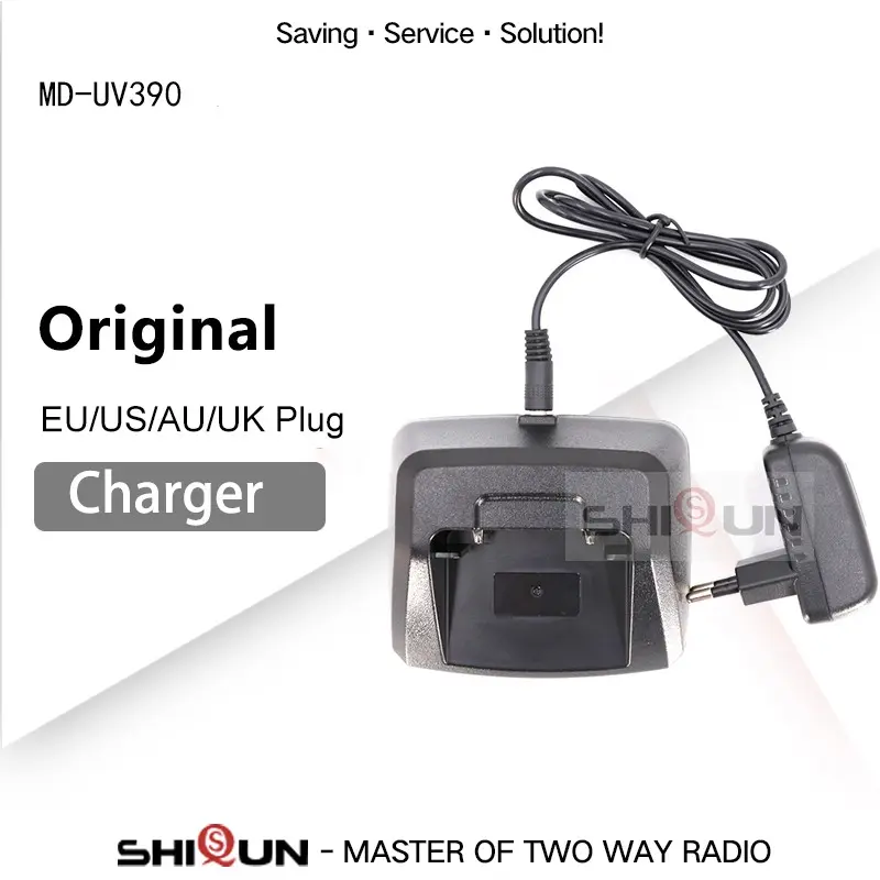 MD-390 Battery Desk Charger Dock Original TYT Li-ion Adapter For TYT MD-UV390 RT8 RT81 TYT Walkie Talkie US/UK/EU/AU DMR Radio