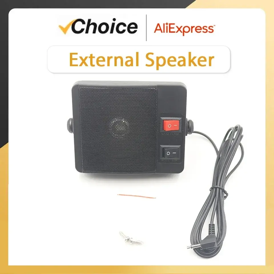 External Speaker TS-750 for Car Radio QYT KT-5000 External Loudspeaker TYT TH-9800 Mobile Radios Transceiver Radio Station 3.5mm