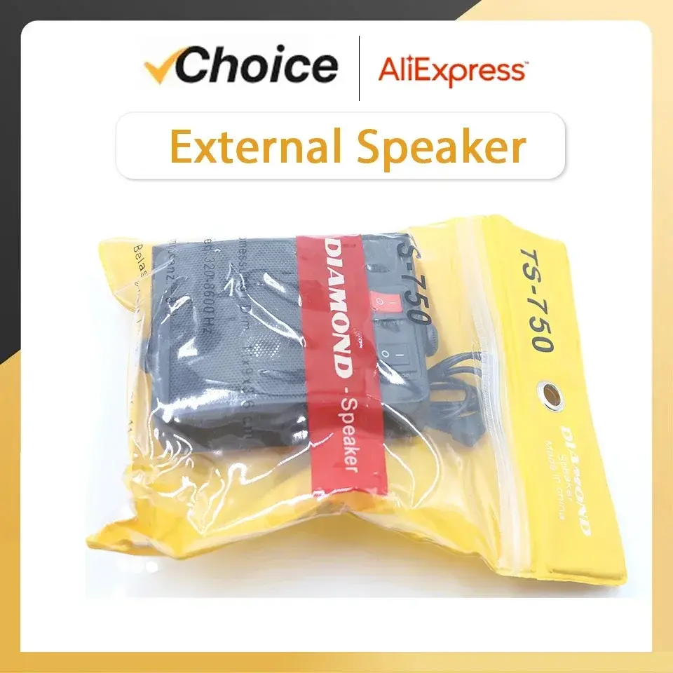 External Speaker TS-750 for Car Radio QYT KT-5000 External Loudspeaker TYT TH-9800 Mobile Radios Transceiver Radio Station 3.5mm