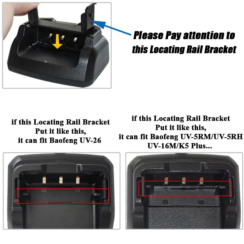 Baofeng UV-16M Charger UV-26 Battery Desktop Charger Dock Base Replacemen UV-5RM UV-5RH Pro GPS Radio Walkie Talkies Accessories