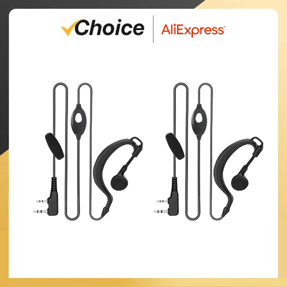 Walkie Talkie Headset QuanSheng UV-K5 Earpiece UV-K6 UV 5R Plus DM-1701 UV-13 UV-17 Pro Max Headphone Two Way Radio Accessories