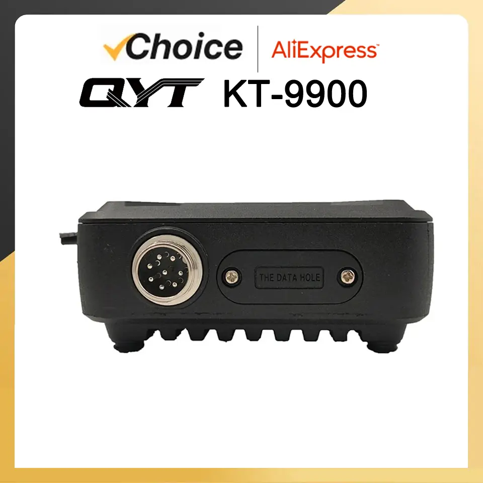 QYT KT-9900 Mini Car Mobile Radio Station KT-WP12 25W Long Range Communication Radios Dual Band VHF UHF High Power 200 Channels