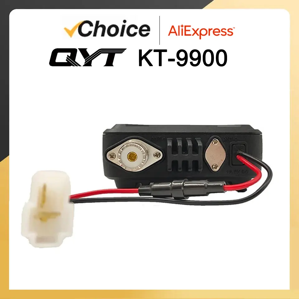 QYT KT-9900 Mini Car Mobile Radio Station KT-WP12 25W Long Range Communication Radios Dual Band VHF UHF High Power 200 Channels