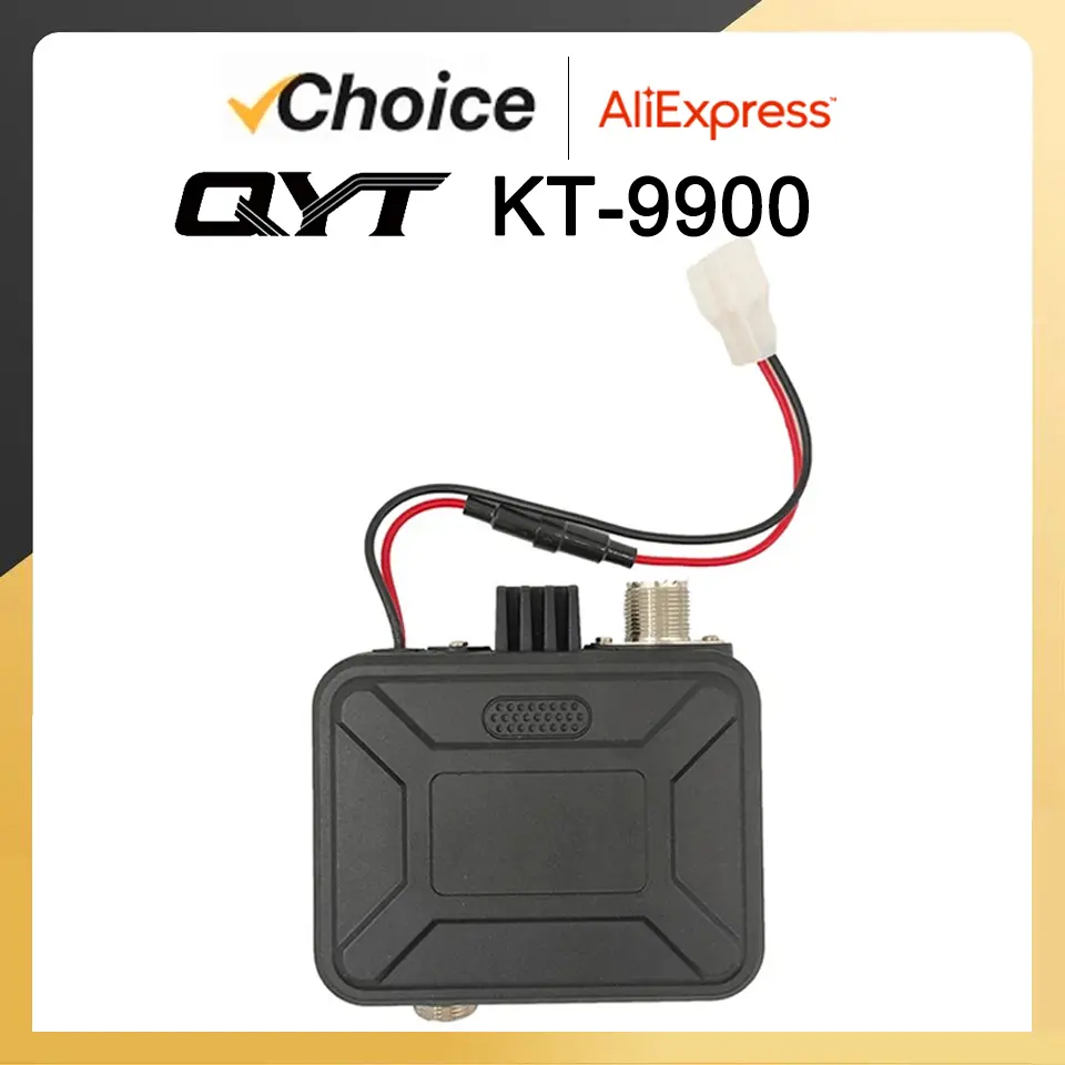 QYT KT-9900 Mini Car Mobile Radio Station KT-WP12 25W Long Range Communication Radios Dual Band VHF UHF High Power 200 Channels